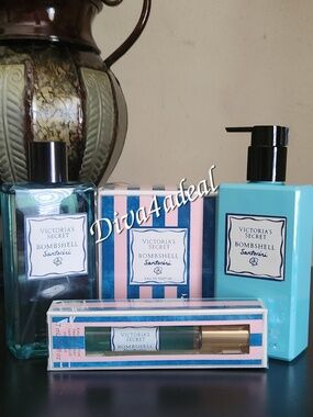 Victoria’s Secret BOMBSHELL SANTORINI 1.7 FL OZ EDP Spray 4PC Collection Bundle